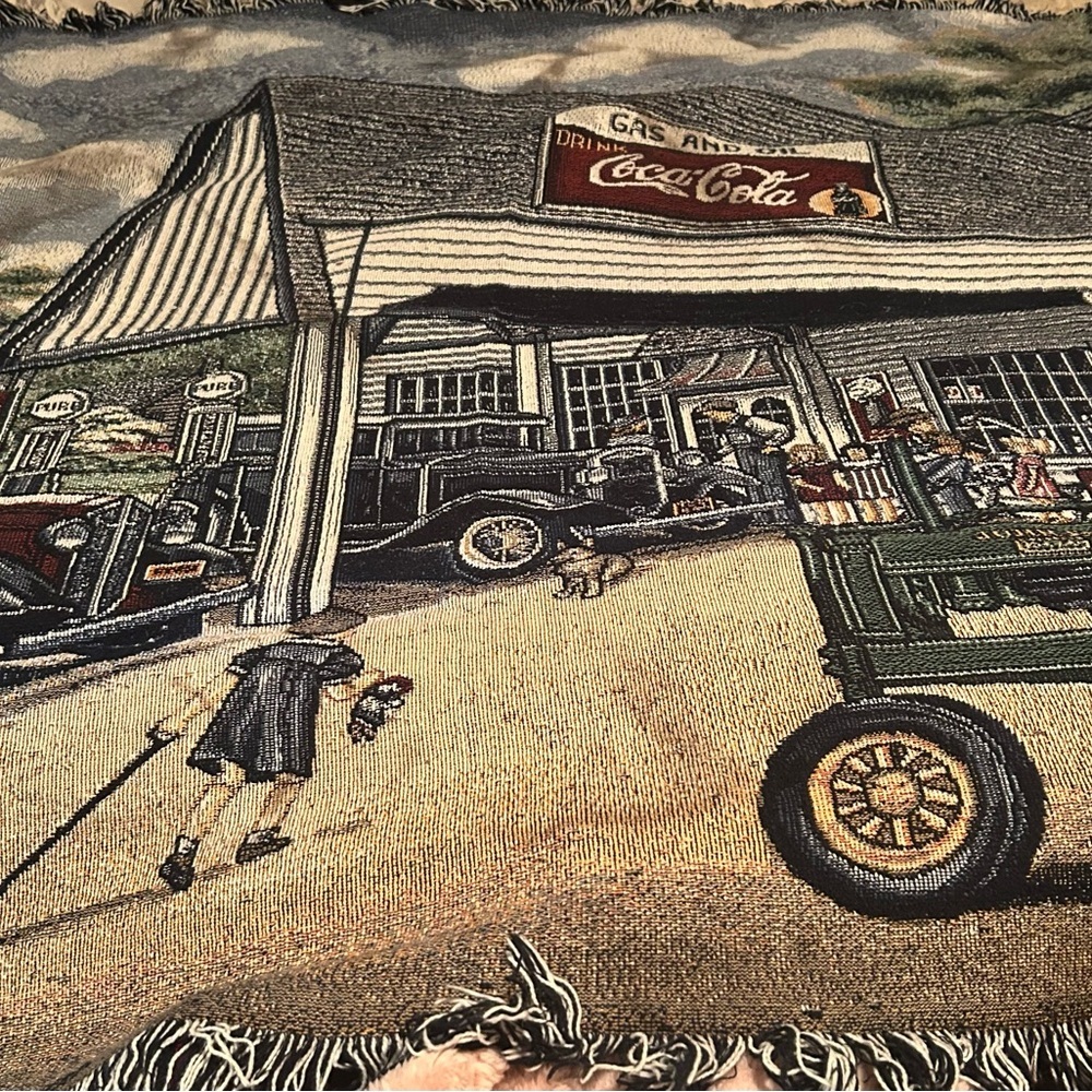 Coca Cola John Deere Tapestry Blanket Throw